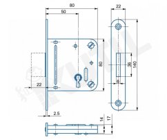 Hobes 24130 přídavný zámek dozický