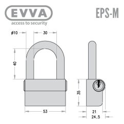 Visací zámek EVVA G550 H30