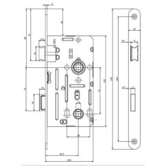 Zadlabací zámek  FAB 190/140/20 L WC