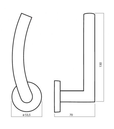 Holar METAL TUBE LIGHT MT 05 s oválnou rozetou