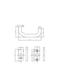 Dveřní kování Assa Abloy AHW600 U klika/klika oválná rozeta