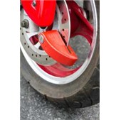Motocyklový zámek Tokoz na kotoučovou brzdu s alarmem