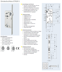 Zadlabací zámek EVVA E7020W 80 DM=50 Antipanik