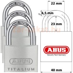 Visací zámek ABUS 727TI/40 Titalium - Triples