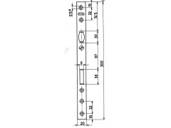 Zadlabací zámek EVVA E790/40 DM25 rolna