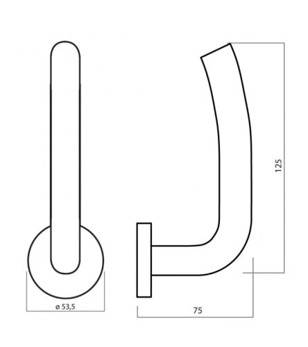 Holar METAL TUBE MT 03 s koulí a hranatou rozetou
