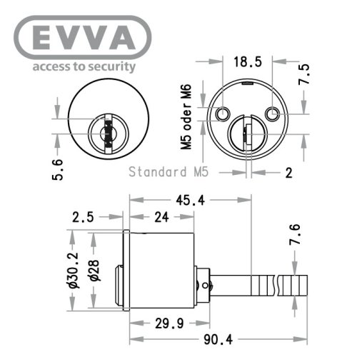 Přídavný zámek EVVA K900 (bez vložky)